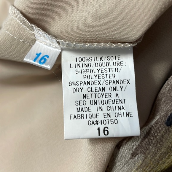 Due Per Due Sheer Silk Blouse with Camisole, SZ 16 - Picture 10 of 10